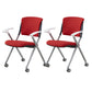 Contemporary Conference Chair Metal Frame Office Chair with Arm Red 2 Piece Set Clearhalo 'furn' 'furn_office_chair' 'Furniture' 'Office Chairs' 'Office Furniture' 'office_chair' 6801070