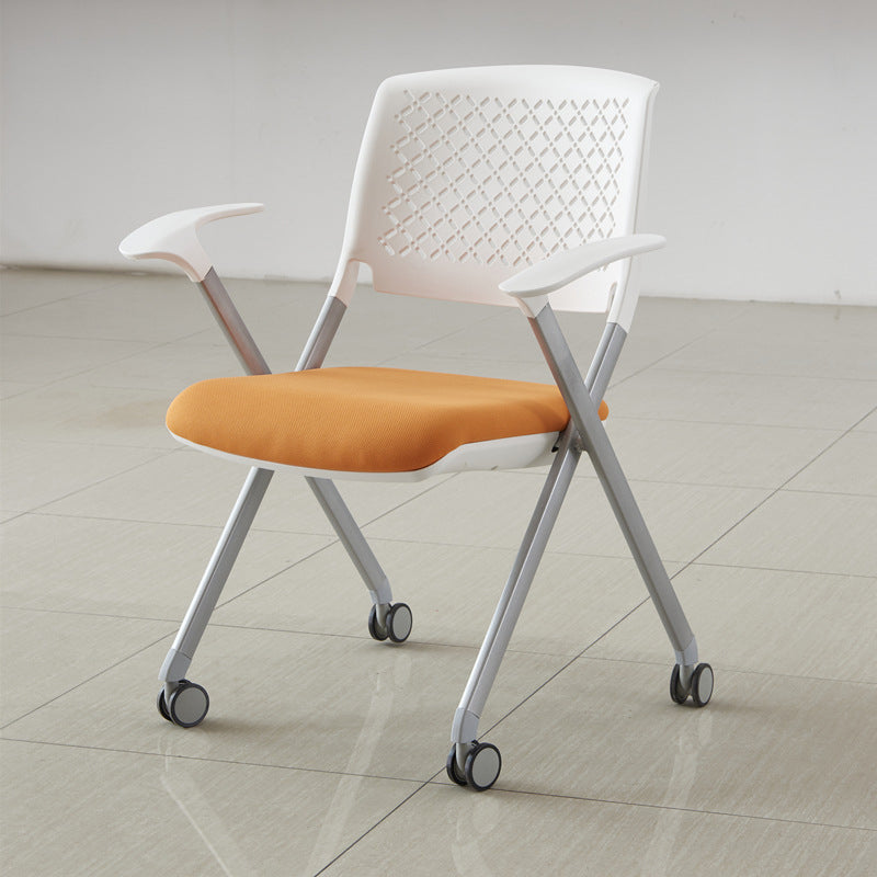 Contemporary Conference Chair Metal Frame Office Chair with Arm Clearhalo 'furn' 'furn_office_chair' 'Furniture' 'Office Chairs' 'Office Furniture' 'office_chair' 6801074