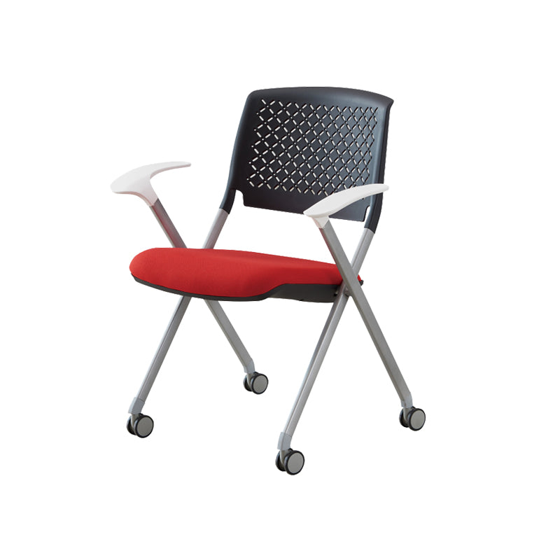 Contemporary Conference Chair Metal Frame Office Chair with Arm Clearhalo 'furn' 'furn_office_chair' 'Furniture' 'Office Chairs' 'Office Furniture' 'office_chair' 6801077
