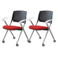 Contemporary Conference Chair Metal Frame Office Chair with Arm Black-Red 2 Piece Set Clearhalo 'furn' 'furn_office_chair' 'Furniture' 'Office Chairs' 'Office Furniture' 'office_chair' 6801078