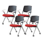 Contemporary Conference Chair Metal Frame Office Chair with Arm Black-Red 4 Piece Set Clearhalo 'furn' 'furn_office_chair' 'Furniture' 'Office Chairs' 'Office Furniture' 'office_chair' 6801079