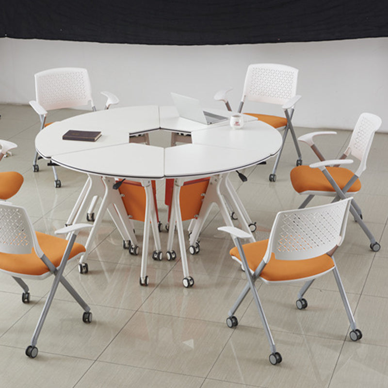 Contemporary Conference Chair Metal Frame Office Chair with Arm Clearhalo 'furn' 'furn_office_chair' 'Furniture' 'Office Chairs' 'Office Furniture' 'office_chair' 6801085