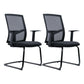 Contemporary Conference Chair Metal Adjustable Seat Height Office Chair with Arm Textured Black 2 Piece Set Clearhalo 'furn' 'furn_office_chair' 'Furniture' 'Office Chairs' 'Office Furniture' 'office_chair' 6801125