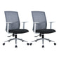 Contemporary Conference Chair Metal Adjustable Seat Height Office Chair with Arm Light Gray-Black 2 Piece Set Clearhalo 'furn' 'furn_office_chair' 'Furniture' 'Office Chairs' 'Office Furniture' 'office_chair' 6801139