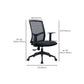 Contemporary Conference Chair Metal Adjustable Seat Height Office Chair with Arm Clearhalo 'furn' 'furn_office_chair' 'Furniture' 'Office Chairs' 'Office Furniture' 'office_chair' 6801143