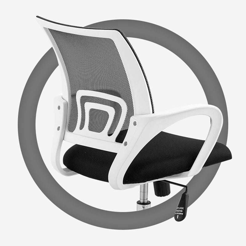 Silla de escritorio contemporánea altura de asiento ajustable de metal silla de oficina con brazo