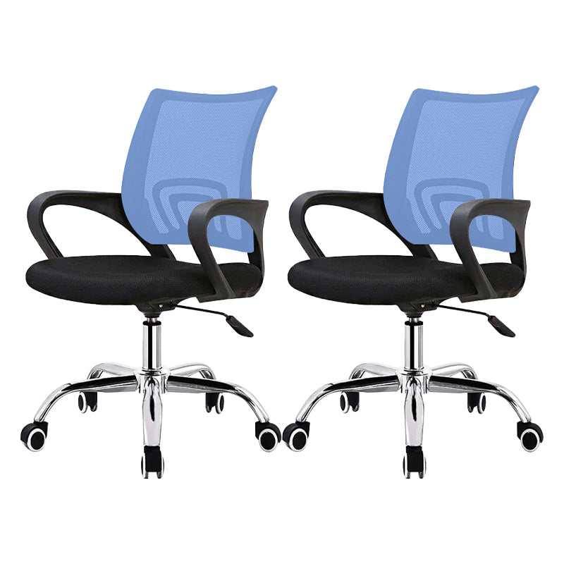 Silla de escritorio contemporánea altura de asiento ajustable de metal silla de oficina con brazo