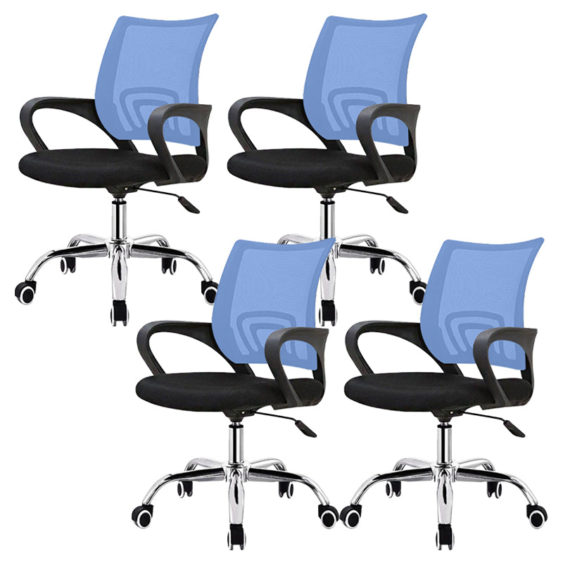 Silla de escritorio contemporánea altura de asiento ajustable de metal silla de oficina con brazo