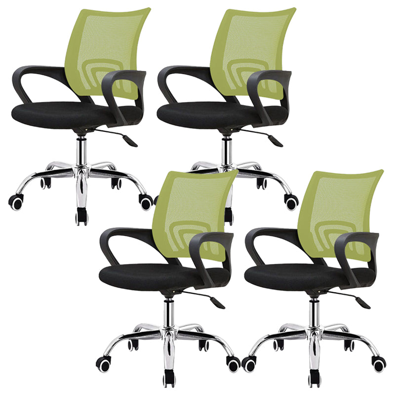 Silla de escritorio contemporánea altura de asiento ajustable de metal silla de oficina con brazo