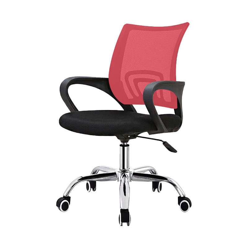 Silla de escritorio contemporánea altura de asiento ajustable de metal silla de oficina con brazo