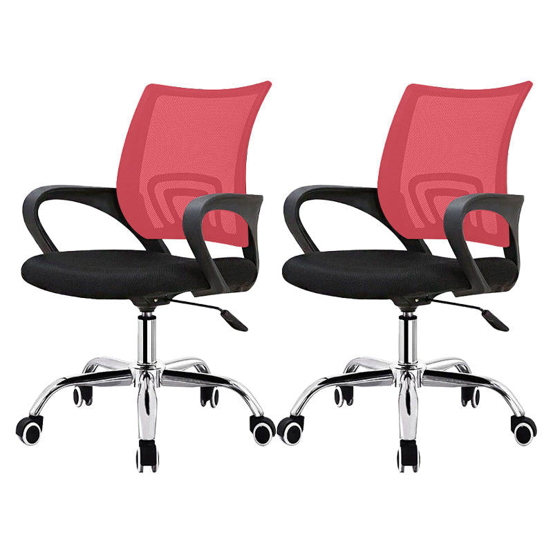 Silla de escritorio contemporánea altura de asiento ajustable de metal silla de oficina con brazo