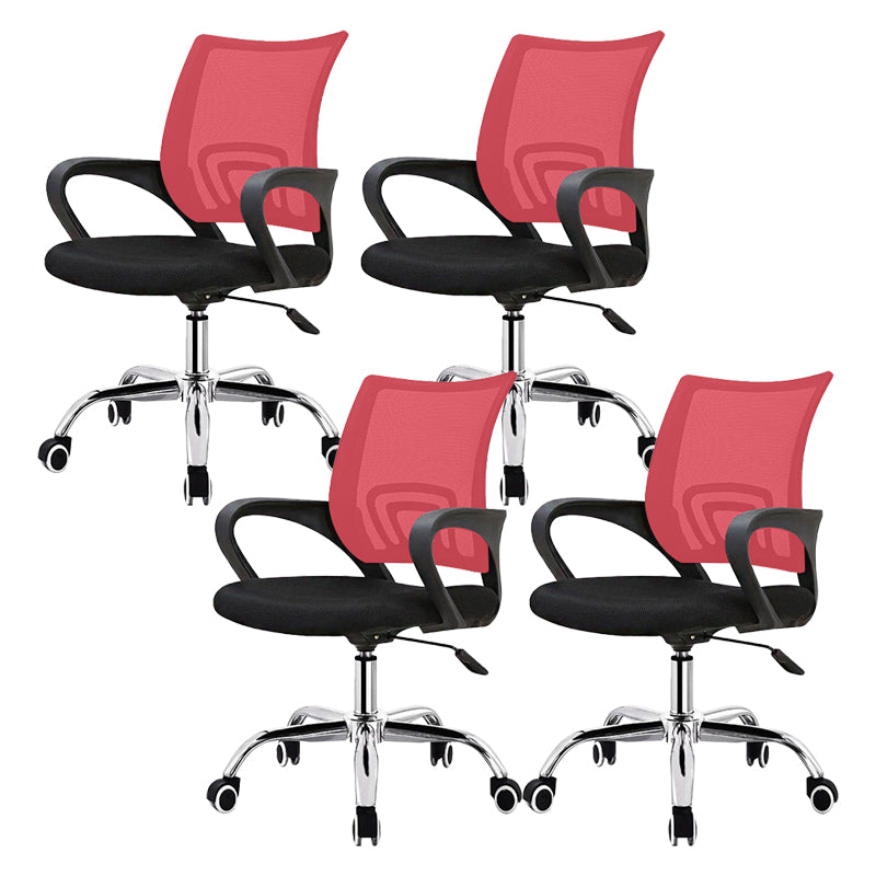 Silla de escritorio contemporánea altura de asiento ajustable de metal silla de oficina con brazo