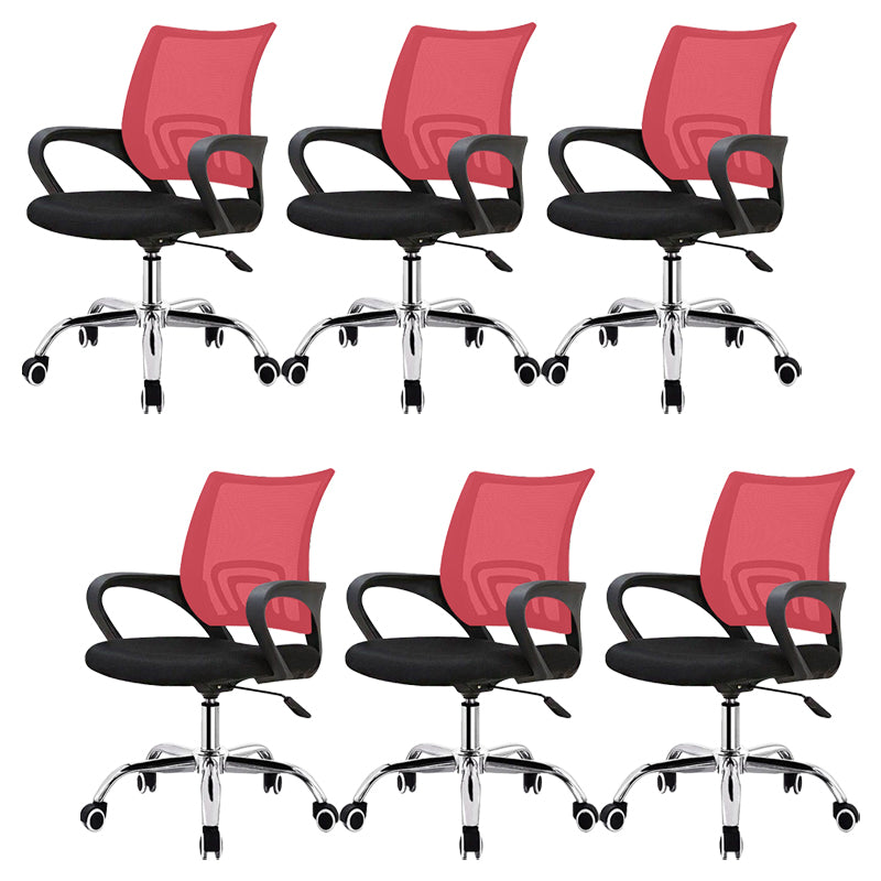 Silla de escritorio contemporánea altura de asiento ajustable de metal silla de oficina con brazo
