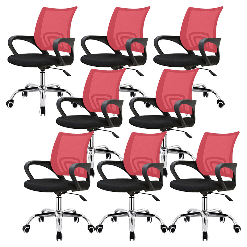 Silla de escritorio contemporánea altura de asiento ajustable de metal silla de oficina con brazo