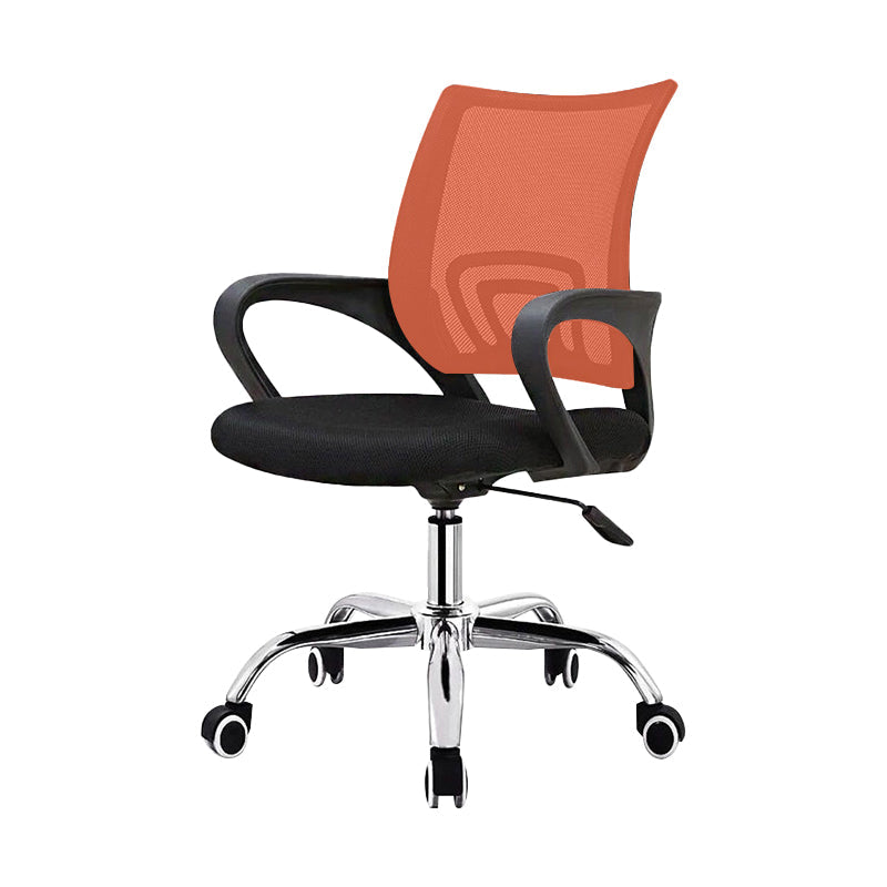 Silla de escritorio contemporánea altura de asiento ajustable de metal silla de oficina con brazo
