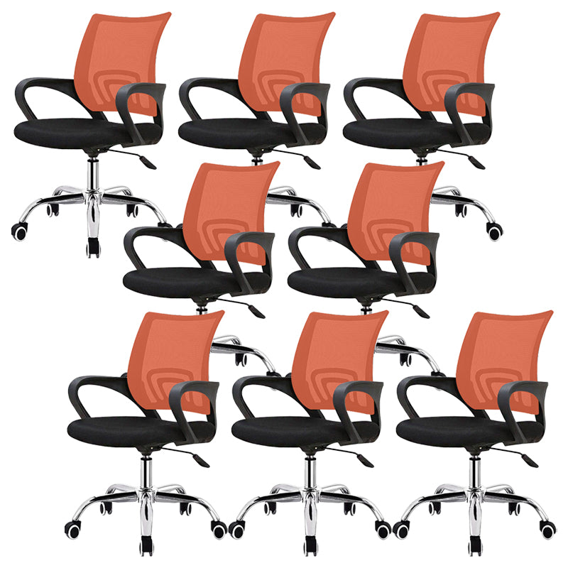 Silla de escritorio contemporánea altura de asiento ajustable de metal silla de oficina con brazo