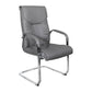 Modern Fixed Arms Task Chair Faux Leather Desk Chair for Office