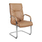 Modern Fixed Arms Task Chair Faux Leather Desk Chair for Office