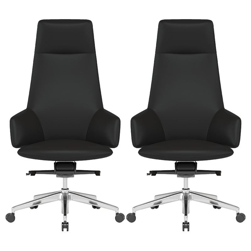 Vaste wapens leerstoel Modern geen pijnlijke ergonomische bureaustoelstoel met wielen