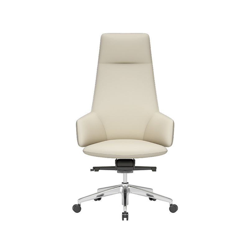 Vaste wapens leerstoel Modern geen pijnlijke ergonomische bureaustoelstoel met wielen