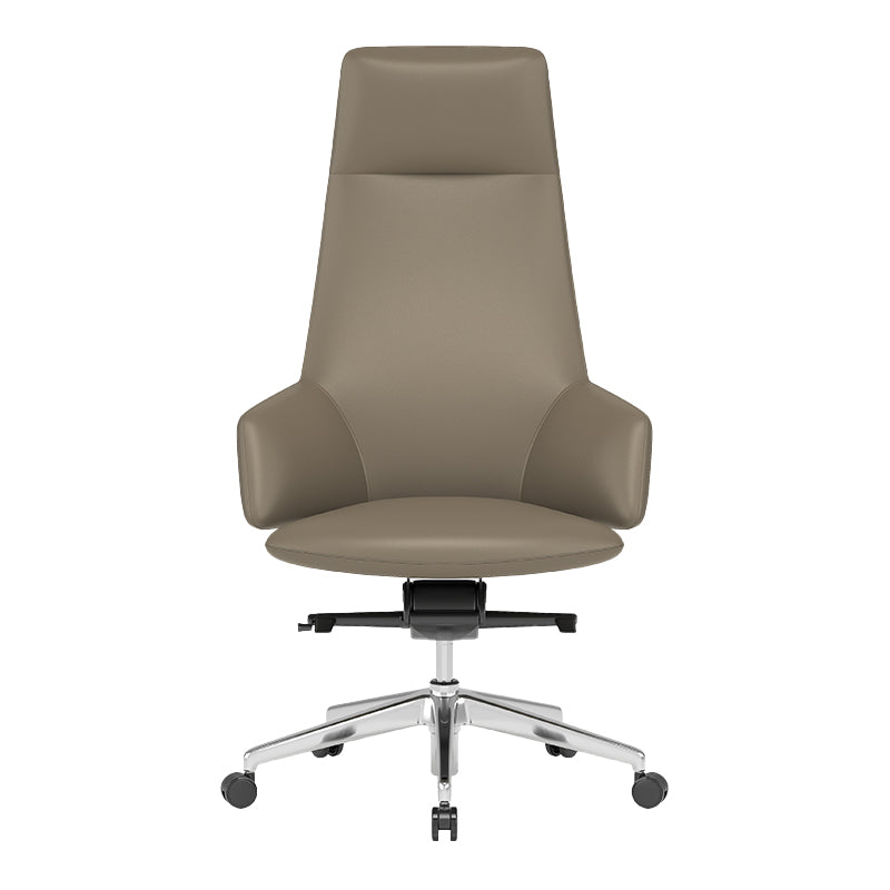 Vaste wapens leerstoel Modern geen pijnlijke ergonomische bureaustoelstoel met wielen