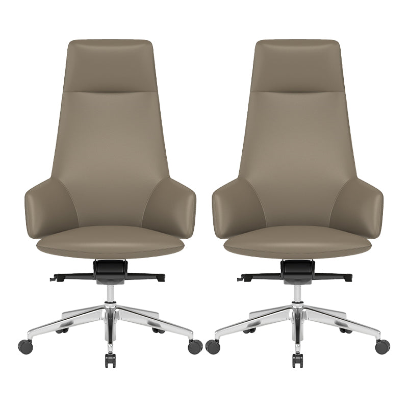 Vaste wapens leerstoel Modern geen pijnlijke ergonomische bureaustoelstoel met wielen