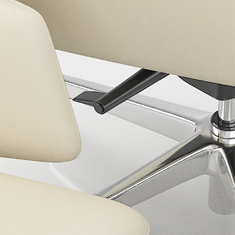 Vaste wapens leerstoel Modern geen pijnlijke ergonomische bureaustoelstoel met wielen