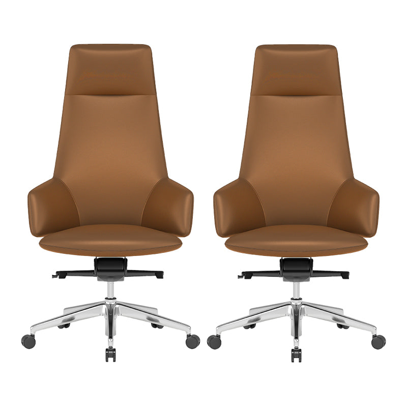 Vaste wapens leerstoel Modern geen pijnlijke ergonomische bureaustoelstoel met wielen