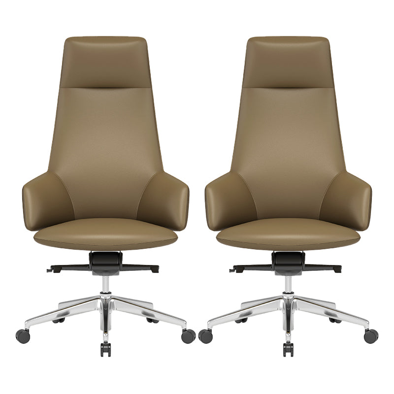 Vaste wapens leerstoel Modern geen pijnlijke ergonomische bureaustoelstoel met wielen