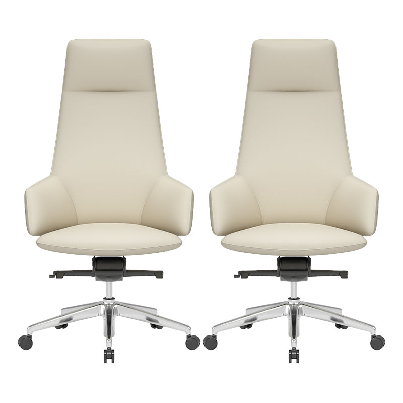 Vaste wapens leerstoel Modern geen pijnlijke ergonomische bureaustoelstoel met wielen