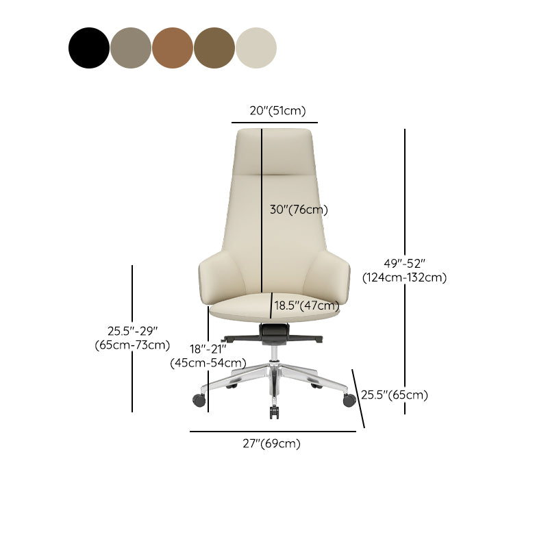 Vaste wapens leerstoel Modern geen pijnlijke ergonomische bureaustoelstoel met wielen