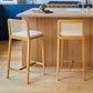 Solid Wood Counter Height Stools Armless Modern Bar and Counter Stool