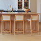 Solid Wood Counter Height Stools Armless Modern Bar and Counter Stool