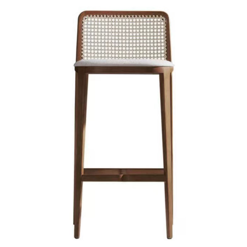 Solid Wood Counter Height Stools Armless Modern Bar and Counter Stool Walnut 1 Piece Clearhalo 'Bar Furniture' 'Bar Stools' 'bar_stools' 'furn' 'furn_bar_stools' 'Furniture' 'Kitchen & Dining Furniture' 6801392