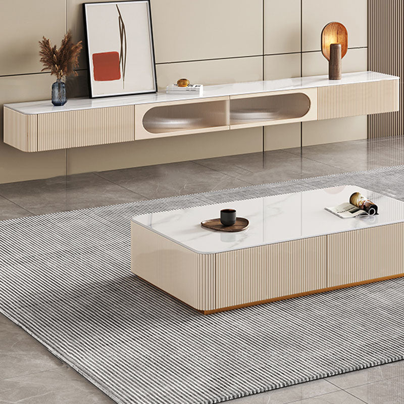 Console porta TV in pietra Console TV con contenitore chiuso con cassetti
