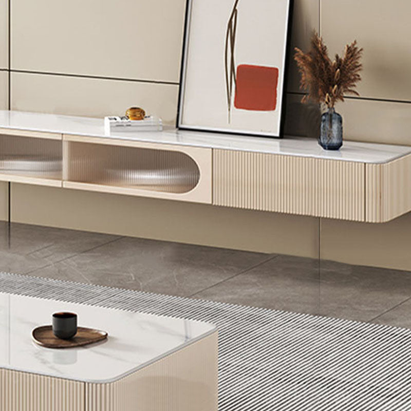 Console porta TV in pietra Console TV con contenitore chiuso con cassetti