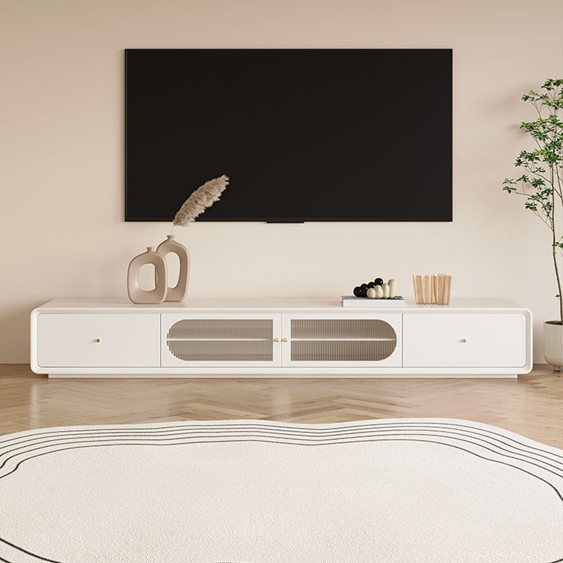 Modern TV Stand Console Wooden TV Media Console with 2 Drawers 87"L x 16"W x 14"H Clearhalo 'furn' 'furn_tv_stands_entertainment_centers' 'Furniture' 'Living Room Furniture' 'TV Stands & Entertainment Centers' 'TV Stands & Media Storage Furniture' 'tv_stands_entertainment_centers' 6801415