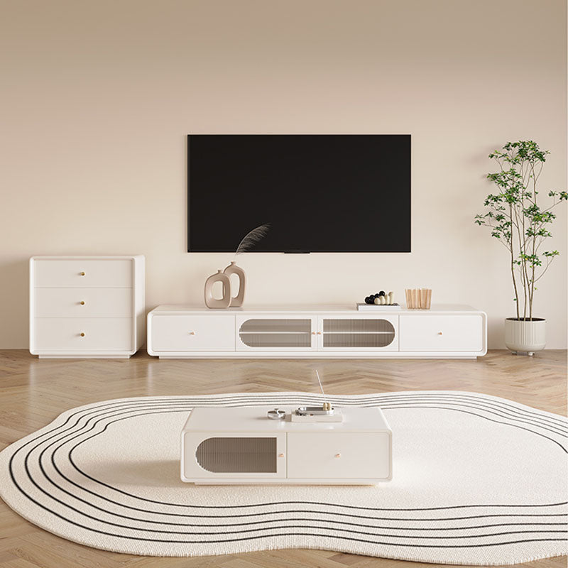 Modern TV Stand Console Wooden TV Media Console with 2 Drawers Clearhalo 'furn' 'furn_tv_stands_entertainment_centers' 'Furniture' 'Living Room Furniture' 'TV Stands & Entertainment Centers' 'TV Stands & Media Storage Furniture' 'tv_stands_entertainment_centers' 6801417