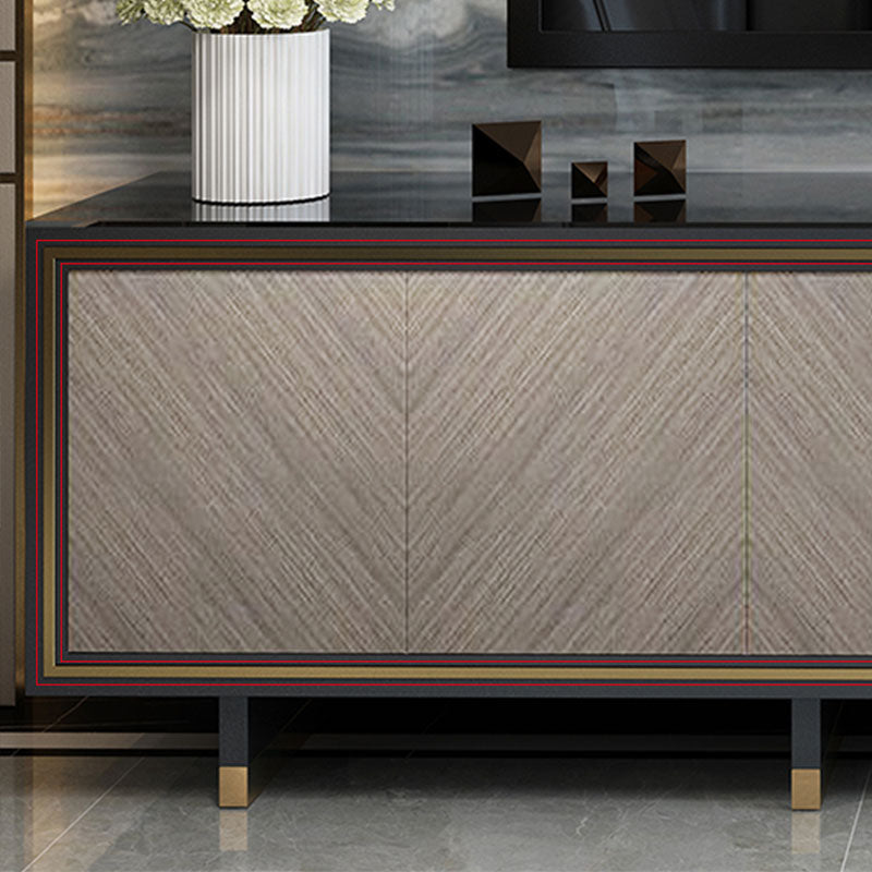 Console porta TV con contenitore chiuso Console multimediale per TV in vetro con 3 cassetti