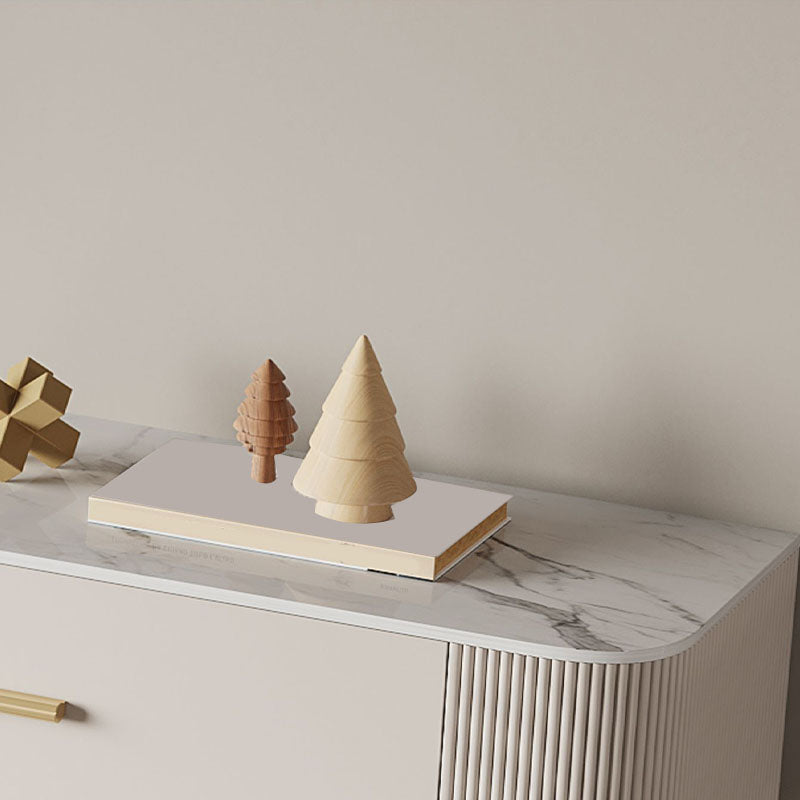 Glam Meuble TV Console de rangement fermée avec 2 tiroirs