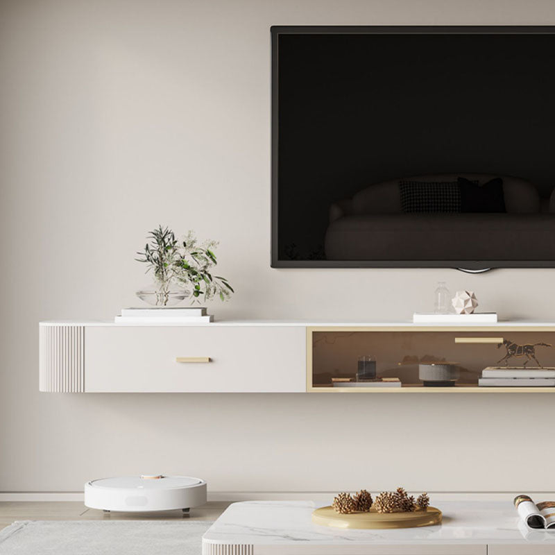 Glam Meuble TV Console de rangement fermée avec 2 tiroirs