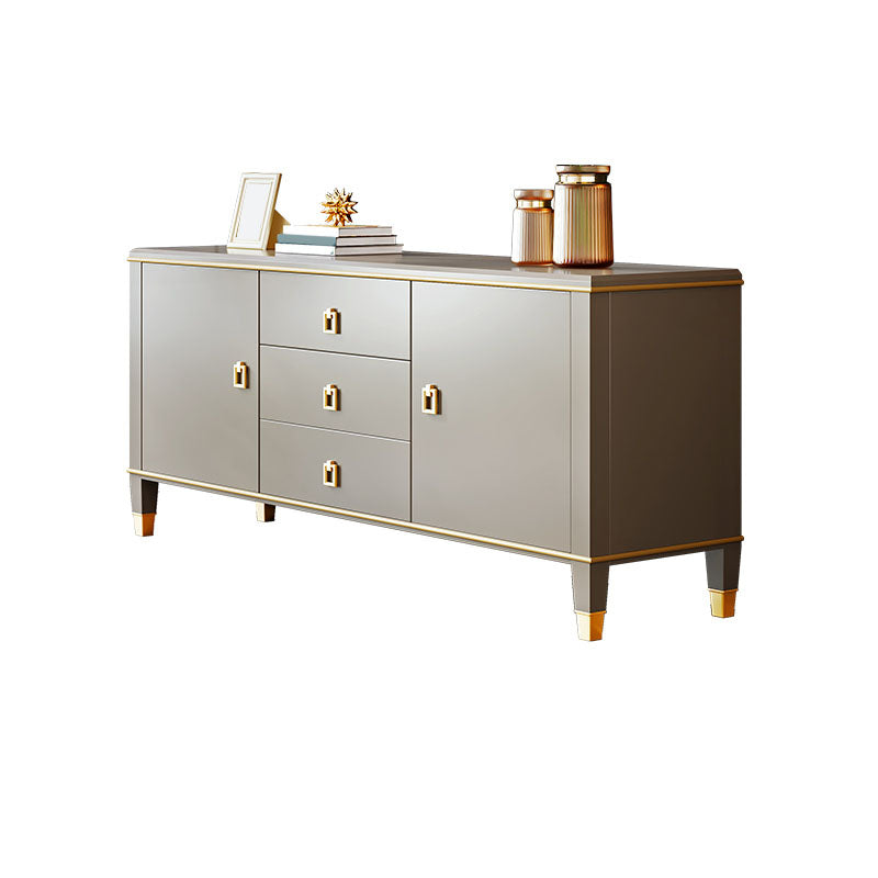 Modern TV Stand Console Solid Wood TV Media Console with Drawers 59"L x 17"W x 26"H Taupe Clearhalo 'furn' 'furn_tv_stands_entertainment_centers' 'Furniture' 'Living Room Furniture' 'TV Stands & Entertainment Centers' 'TV Stands & Media Storage Furniture' 'tv_stands_entertainment_centers' 6801503