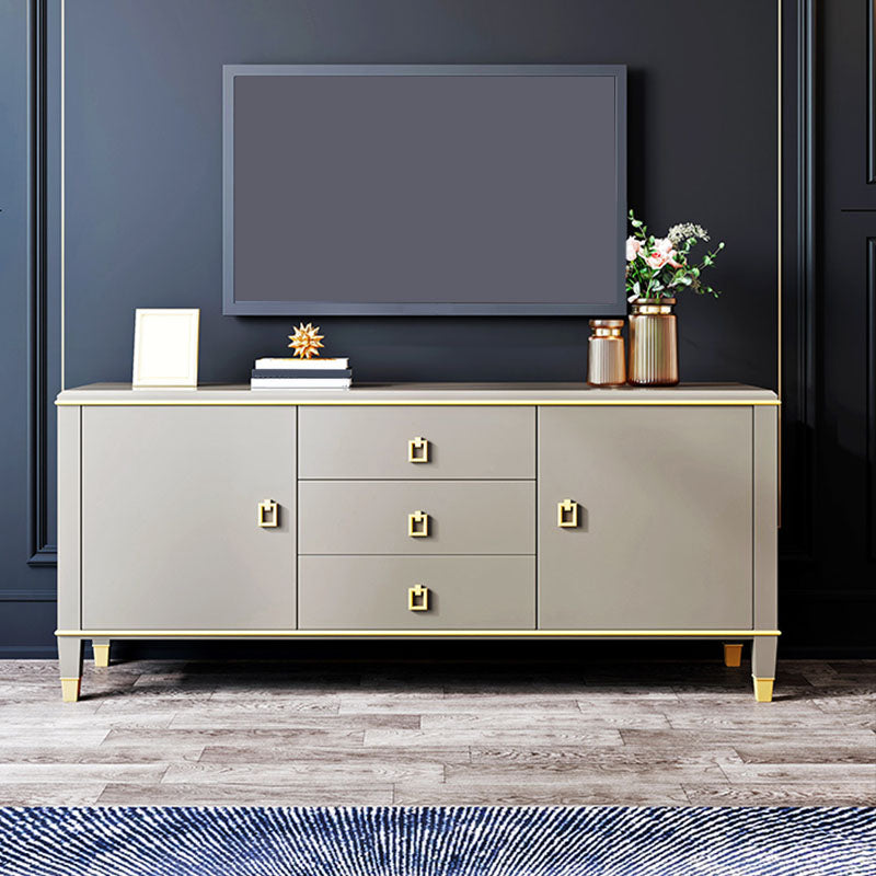 Modern TV Stand Console Solid Wood TV Media Console with Drawers 71"L x 17"W x 26"H Taupe Clearhalo 'furn' 'furn_tv_stands_entertainment_centers' 'Furniture' 'Living Room Furniture' 'TV Stands & Entertainment Centers' 'TV Stands & Media Storage Furniture' 'tv_stands_entertainment_centers' 6801504