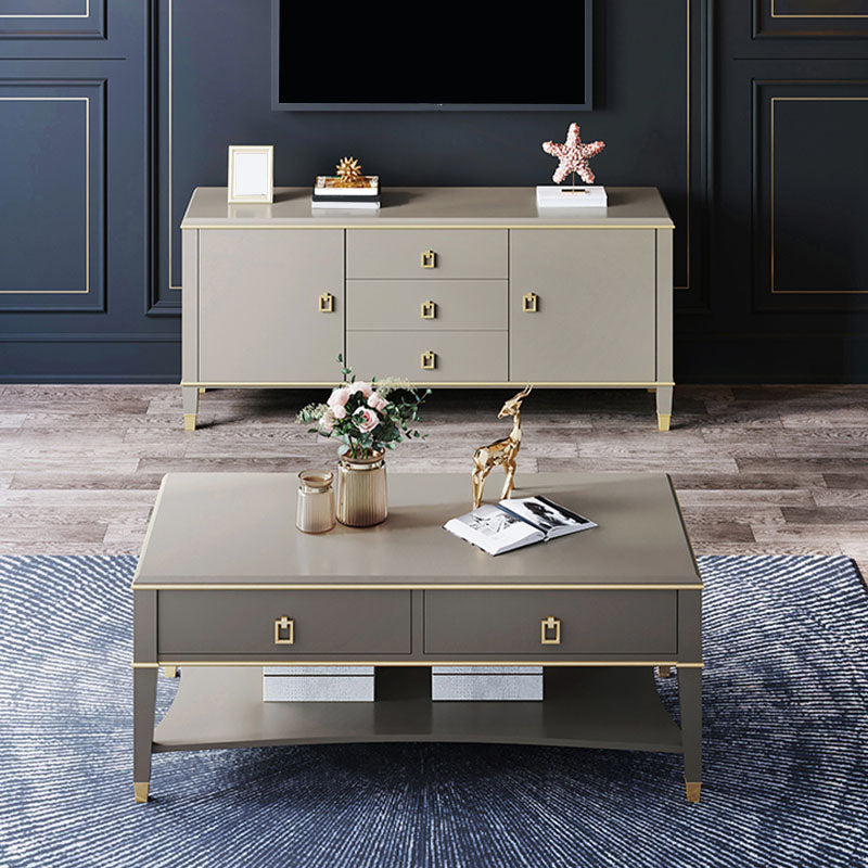 Modern TV Stand Console Solid Wood TV Media Console with Drawers Clearhalo 'furn' 'furn_tv_stands_entertainment_centers' 'Furniture' 'Living Room Furniture' 'TV Stands & Entertainment Centers' 'TV Stands & Media Storage Furniture' 'tv_stands_entertainment_centers' 6801515