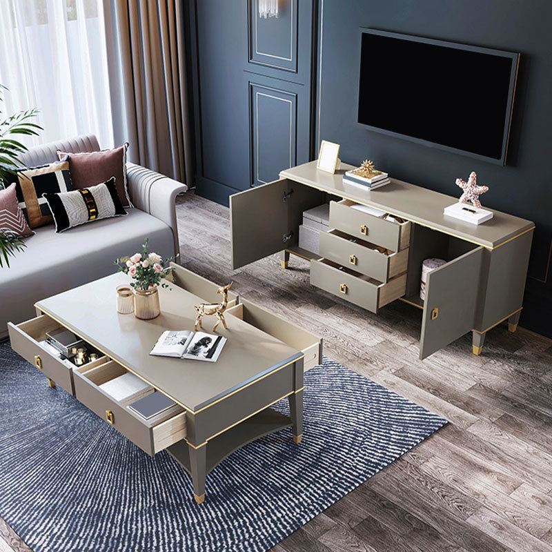 Modern TV Stand Console Solid Wood TV Media Console with Drawers Clearhalo 'furn' 'furn_tv_stands_entertainment_centers' 'Furniture' 'Living Room Furniture' 'TV Stands & Entertainment Centers' 'TV Stands & Media Storage Furniture' 'tv_stands_entertainment_centers' 6801517
