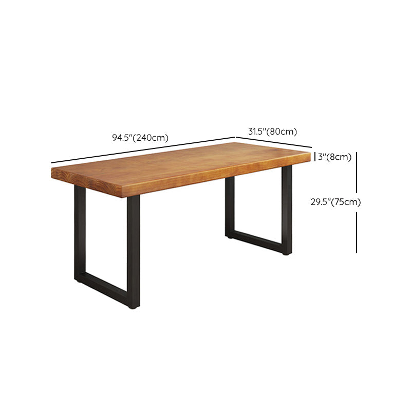 Solid Wood Rectangular Gaming Desk 29.53" Tall Computer Desk with Sled Base Clearhalo 'furn' 'furn_office_desk' 'Furniture' 'Office Desks' 'Office Furniture' 'office_desk' 6801631