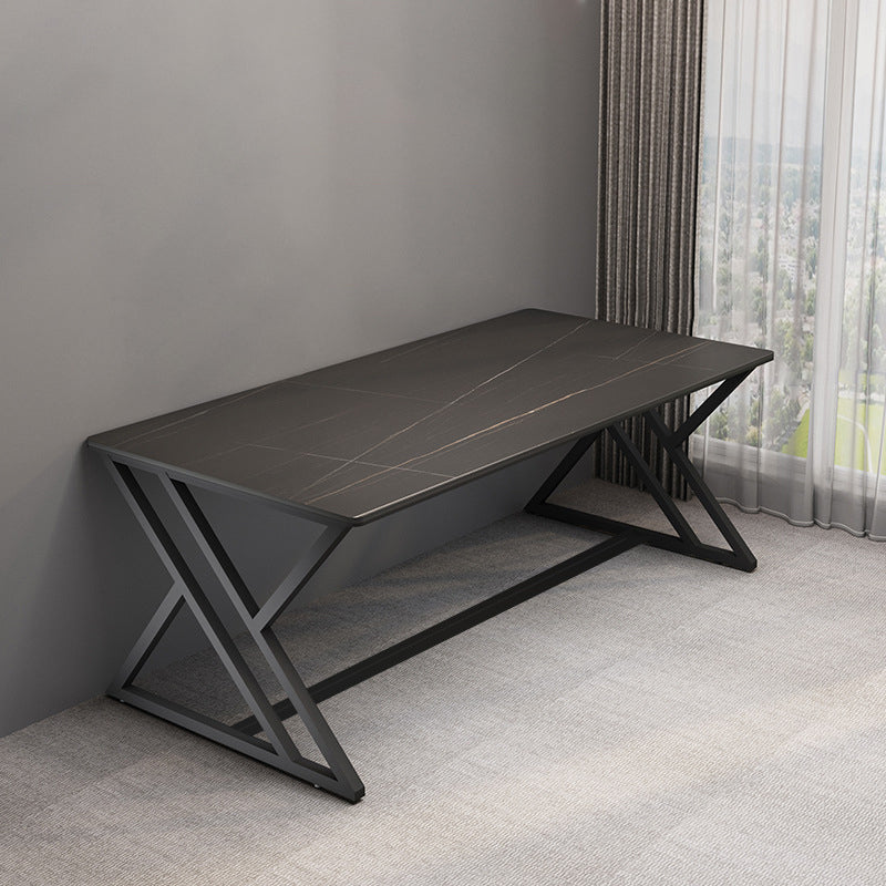 Industrial Stone Gaming Desk 29.53 "hoher rechteckiger Computertisch