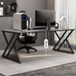 Industrial Stone Gaming Desk 29.53 "hoher rechteckiger Computertisch