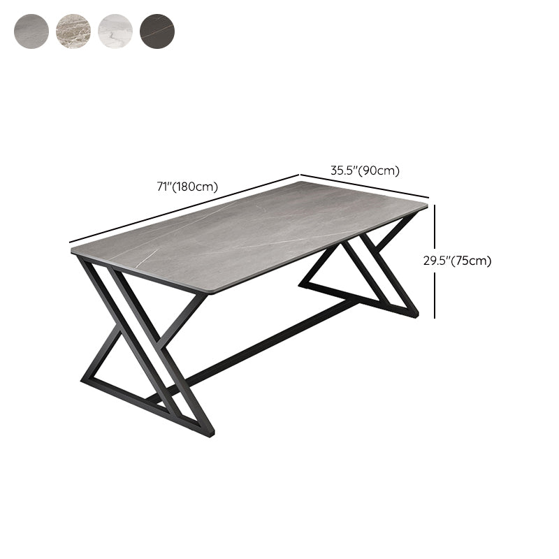 Industrial Stone Gaming Desk 29.53 "hoher rechteckiger Computertisch