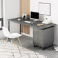 Glam Rectangular Writing Desk Wooden Office Desk for Office Home